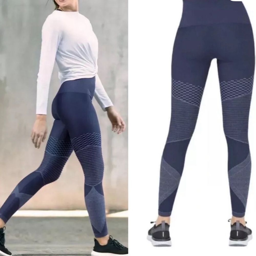 SPANX Seamless Moto Leggings Indigo Blue